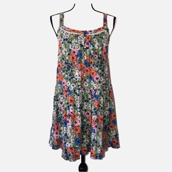 wild fable Dresses & Skirts - Wild Fable Floral Print Jumper Style Sundress Size Small Crochet Cottage Prairie